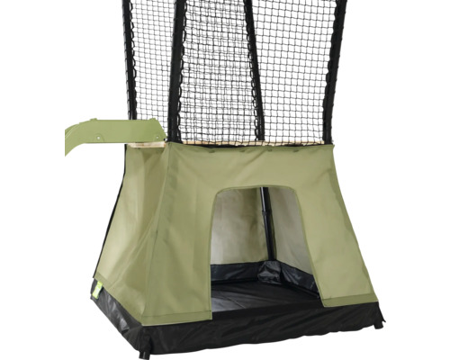 Spieltürm mit Zelt und Netz