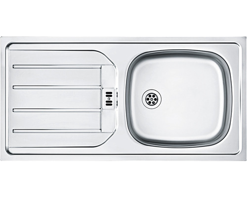 Edelstahlspüle mit Abtropffläche