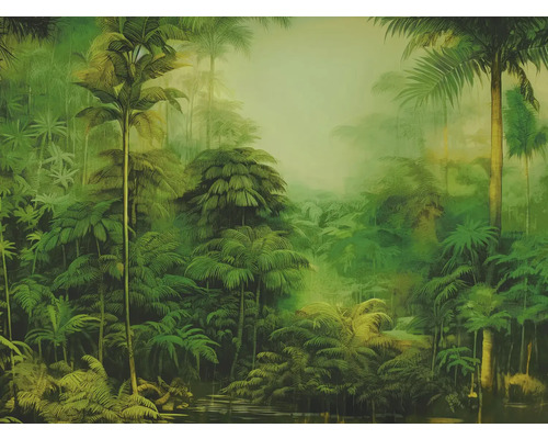 Papier peint panoramique intissé 39705-1 Jade 2 jungle vert 7 pces 371 x 280 cm