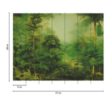 Fototapete mit Dschungelmotiv und Größenangaben 371 mal 280 cm