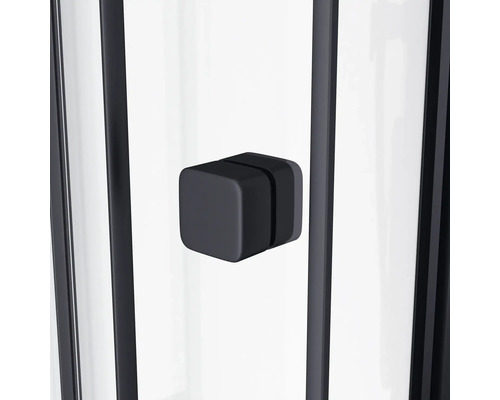 Vue détaillée d''une poignée de porte de cabine de douche