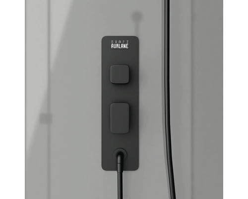 Panneau de douche Aurlane avec deux boutons carrés