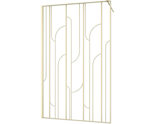 Paroi de douche avec éléments arrondis