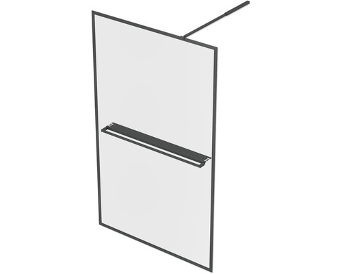 Duschwand mit Haltestange und Handtuchhalter