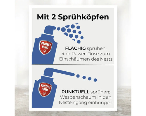 Anwendungshinweise für Insektenspray mit zwei Sprühköpfen