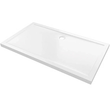 Duschwanne Aurlane Pure 140 x 80 x 5 cm weiß Antirutschbeschichtung FAC377