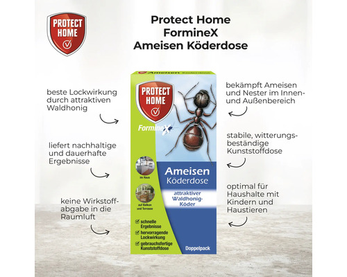 Protect Home Forminex Ameisen Köderdose zur Bekämpfung von Ameisen im Innen- und Außenbereich