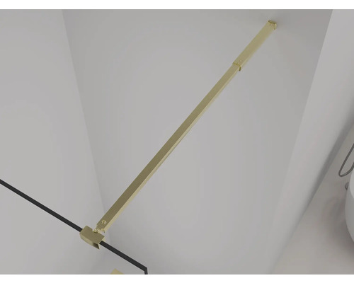 Barre de douche couleur or montée au plafond