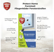Protect Home Forminex Fliegenköder Fensterstreifen zum Schutz vor Fliegen in Wohnräumen