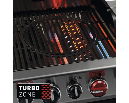 Grill mit Turbo Zone und Grillrost