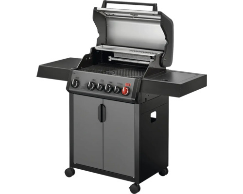 Gasgrill mit Grillrost, Ablageflächen und Unterschrank