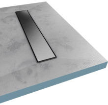 Befliesbares Duschelement Aurlane Showerplate 80 x 140 x 4 cm Rinnenabdeckung edelstahl FAC113