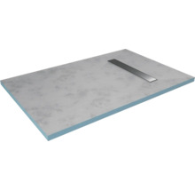 Befliesbares Duschelement Aurlane Showerplate 80 x 140 x 4 cm Rinnenabdeckung edelstahl FAC113
