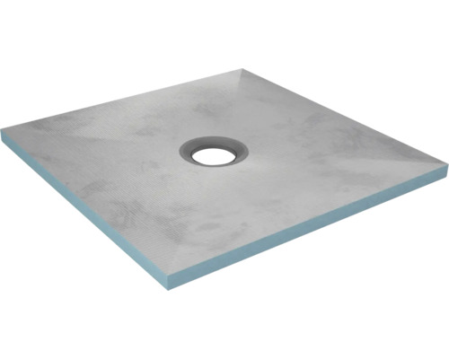 Élément de douche carrelable Aurlane Showerplate 90 x 90 x 4 cm gris mat FAC037 Receveur de douche carré avec écoulement