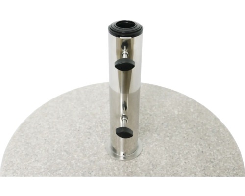 Support de parasol en acier et en pierre