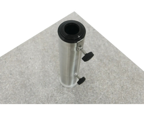 Support de parasol couleur argent avec vis de blocage