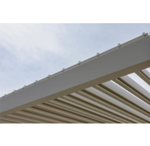 Vue détaillée d''un toit de terrasse en aluminium