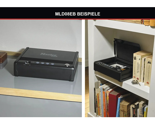 Master Lock Safe zur Aufbewahrung von Wertgegenständen, zwei Anwendungsbeispiele