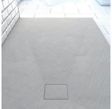 Duschwanne Aurlane Stone 140 x 90 x 2.6 cm steingrau matt FAC206