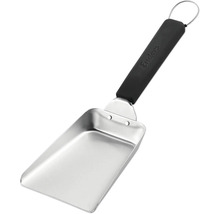 Pelle en acier inoxydable avec manche noir et logo Enders