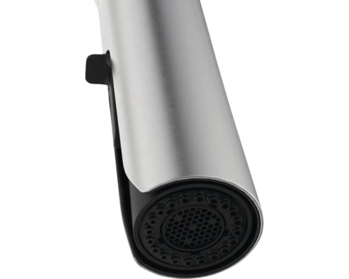 Detailansicht des Auslaufs einer Küchenarmatur