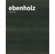 Holzfarbe Ebenholz mit mattem Glanzgrad