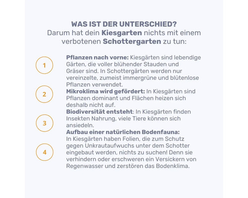 Informationen zu den Unterschieden zwischen Kiesgarten und Schottergarten