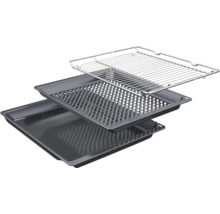 Backblechset bestehend aus Backblech, Grillblech und Grillrost