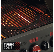 Detailansicht eines Grills mit Turbo Zone und Bedienelementen