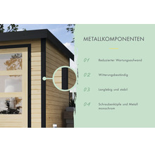 Composants métalliques d''une façade de maison