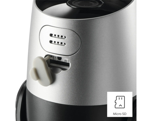 Gros plan d''une caméra de surveillance avec fente Micro SD