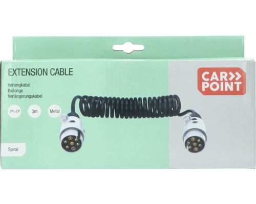 Verpackung einer spiralförmigen 7-poligen Verlängerungskabel mit einer Länge von drei Metern von Carpoint