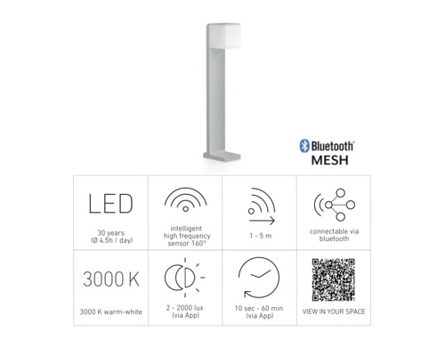 Informationen zur LED Aussenleuchte mit Bluetooth Funktion