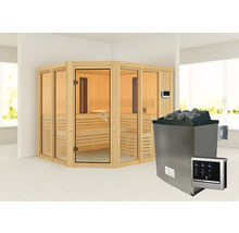 Sauna d''intérieur avec poêle de sauna et commande de sauna