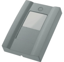 Grauer Lichtschalter mit quadratischer Taste