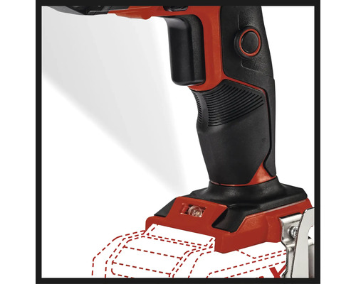 Akkuschrauberdetailansicht mit Akku-Slot