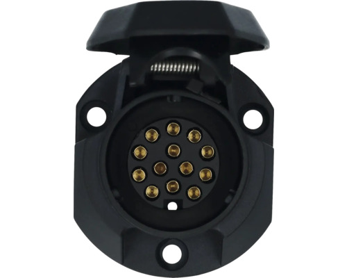 13-polige Anhängersteckdose mit Klappdeckel