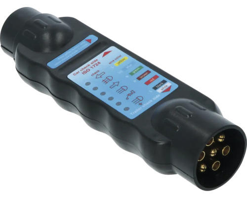 Anhängerprüfgerät zur Überprüfung der elektrischen Anschlüsse zwischen Zugfahrzeug und Anhänger.