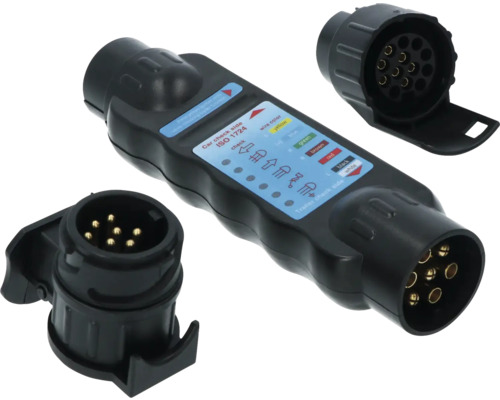 Anhängersteckdosentester zur Überprüfung der elektrischen Verbindung zwischen Zugfahrzeug und Anhänger