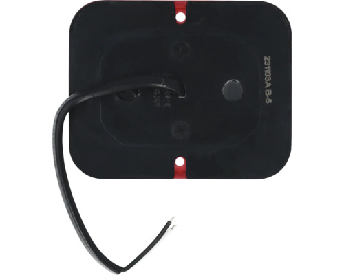 Arrière d''un feu arrière rectangulaire avec connexion par câble