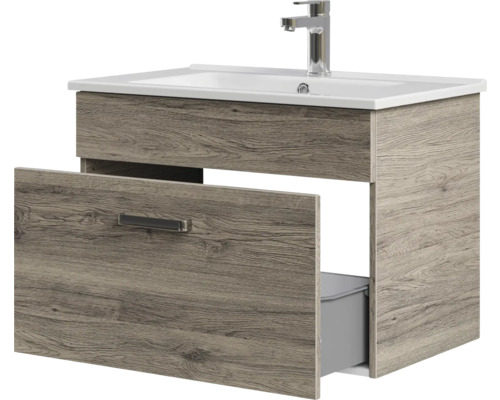 Waschtischunterschrank mit Auszug und Waschbecken