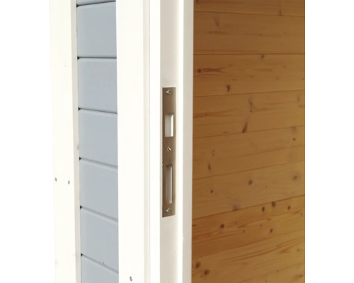 Gros plan d''une porte en bois avec loquet de serrure