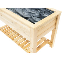 Jardinière surélevée en bois avec étagère