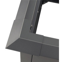 Vue détaillée du raccord d''angle d''un pavillon