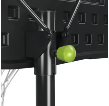 Vue détaillée du panier de basket avec réglage de la hauteur