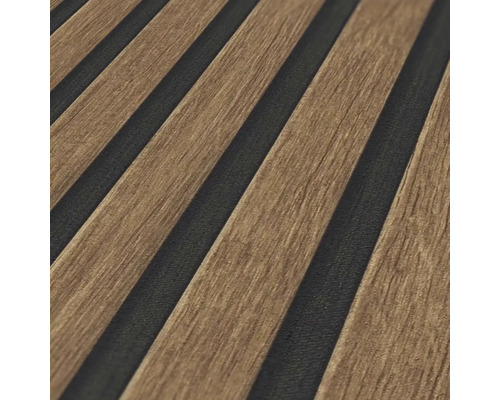 Dekorplatte mit Holzoptik und Nut-Feder-Verbindung