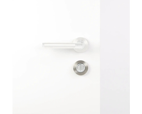 Türbeschlag mit Türgriff und Rosette an einer Tür