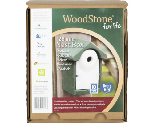 WoodStone Nistkastenverpackung mit 28 Millimeter Öffnung