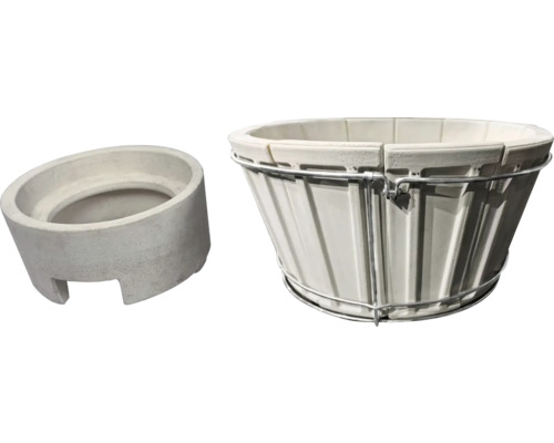 Steinbackofen Kuppel und Unterteil aus Beton