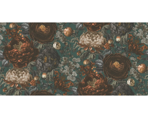 Vue détaillée d''un papier peint avec un motif floral.